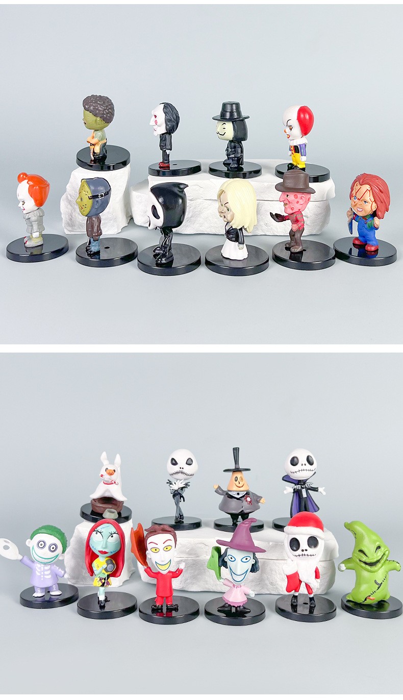10-20pcs Nightmare Before Christmas Figures- Jack Skellington Mini Model Toy Lot
