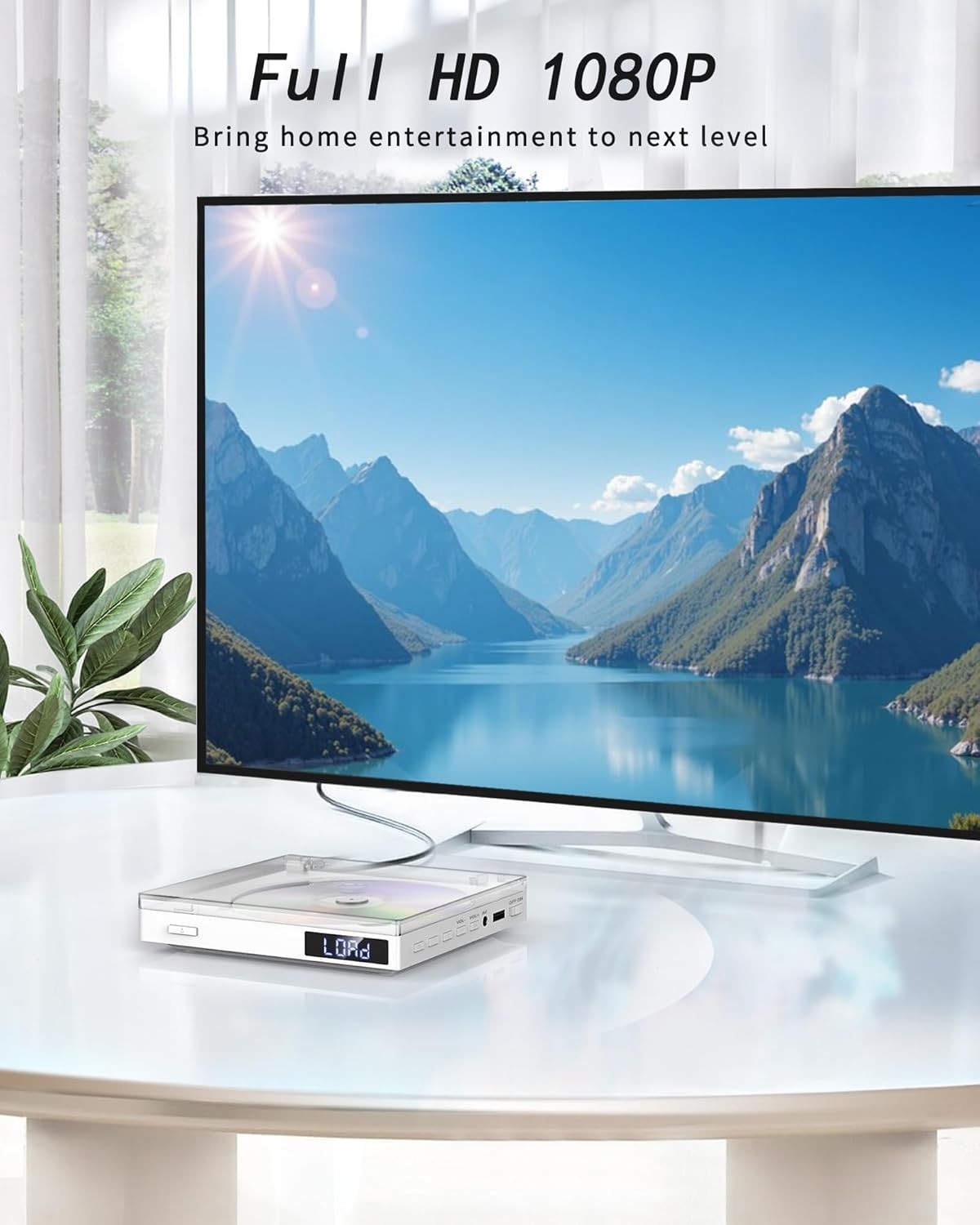 HDMI Mini DVD Player for Smart TV, Region Free DVD Players with Mini Design, Sma