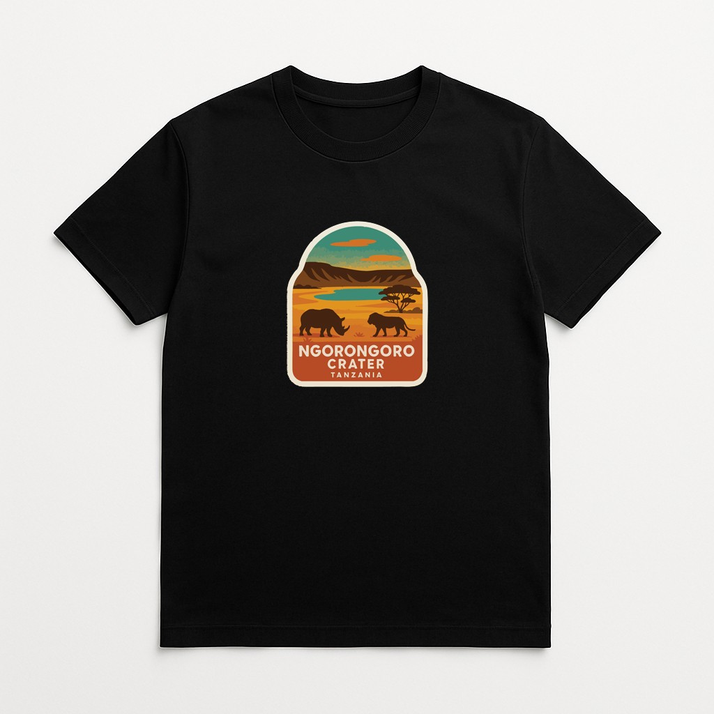 Ngorongoro Crater Tanzania Iron On Heat Transfer Vinyl HTV Die-Cut Symbolic