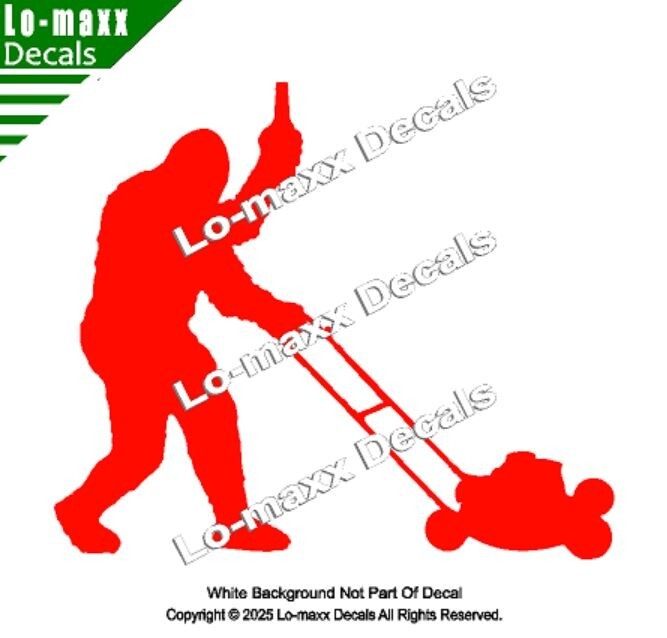 Sasquatch Lawn King: Beer and Blades Lawn Care Edition Die-Cut Vinyl Decal
