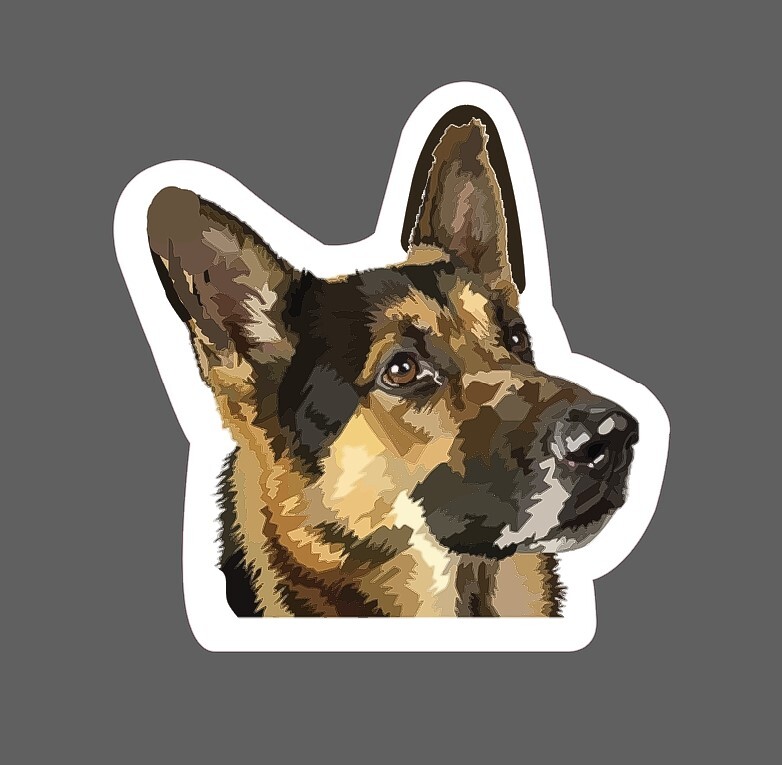 German Shepherd Sticker Dog Waterproof – Buy Any 4 For $1.75 Each Storewide!