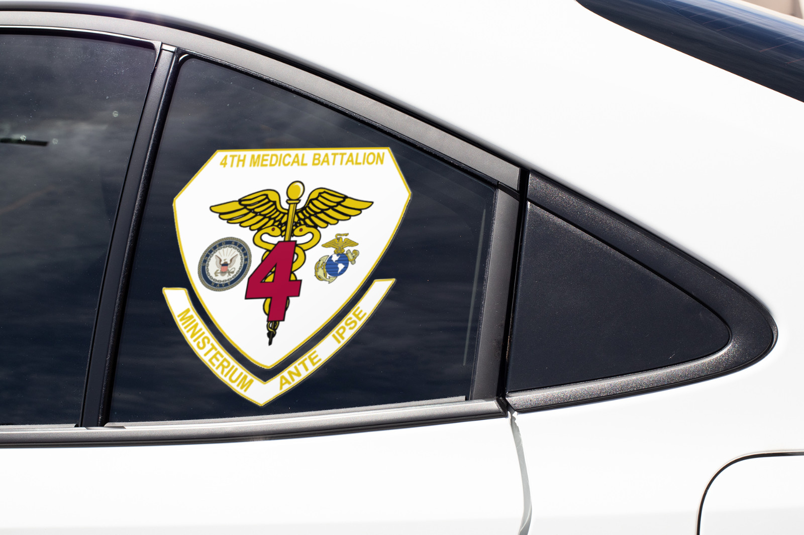 US Marine Corps Badge Sticker 4th Medical Battalion
