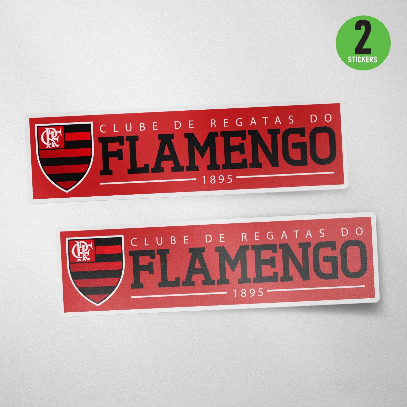 (2 pack) Flamengo Brazil Bumper Sticker Adesivo Soccer Futebol Clube Regatas