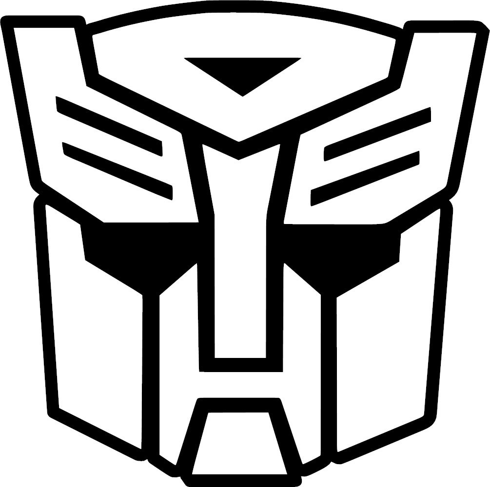 Outlined Transformers Autobot Decal Vinyl Sticker laptop helmet window wall door