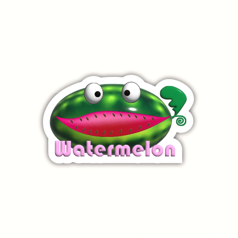 Watermelon Kawaii Style Vinyl Stickers Waterproof Decal for Car Water Bottle