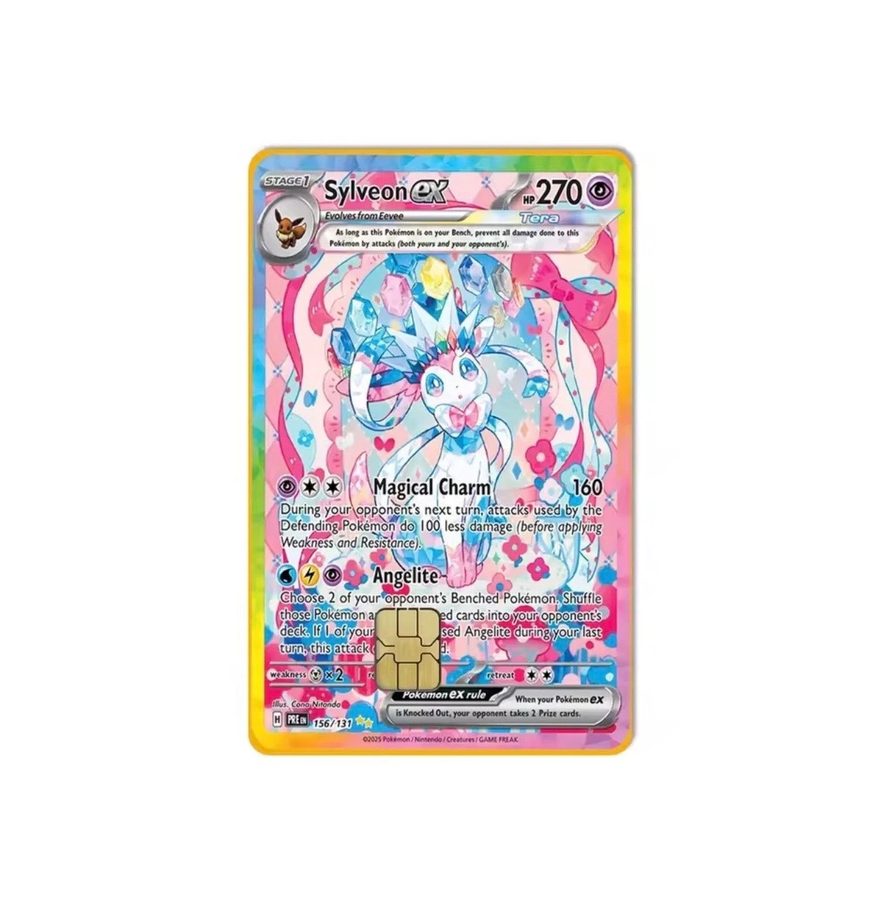 Pokemon EX Card Skin 7-Pack Variety Set Eevee Umbreon Sylveon Vinyl Card Decal