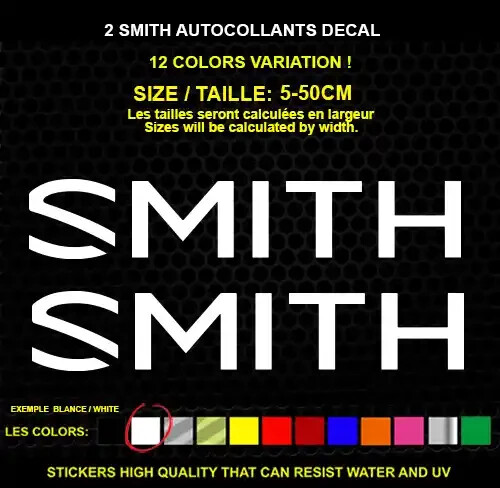 2 Smith Decorative Stickers – Vehicles & Accessories, 2 Piece Set