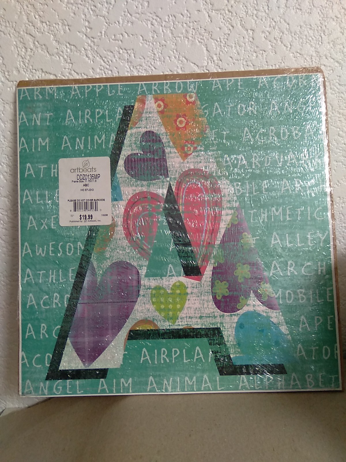 ABC Decal Decor Peel And Stick Wall Art Frame Size 11.75×11.8