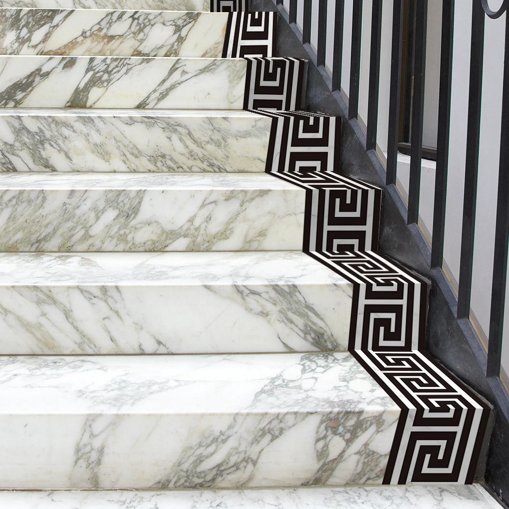 10*200cm Geometric Pattern Waist Lines Self -Adhesive Waterproof Removable Wall