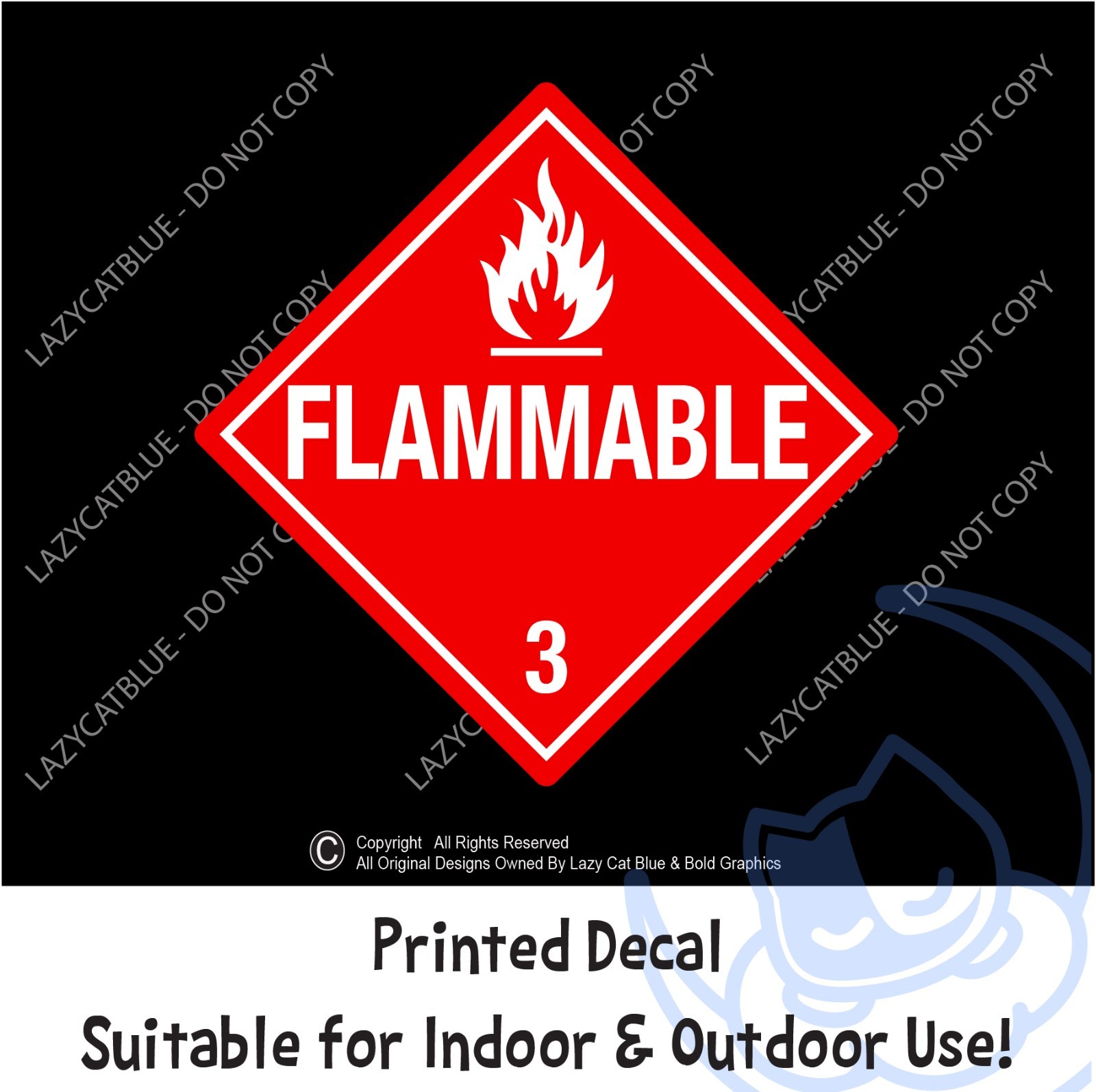 Flammable Decal Sticker Warning Red Diamond Work Shop Explosives Caution Danger