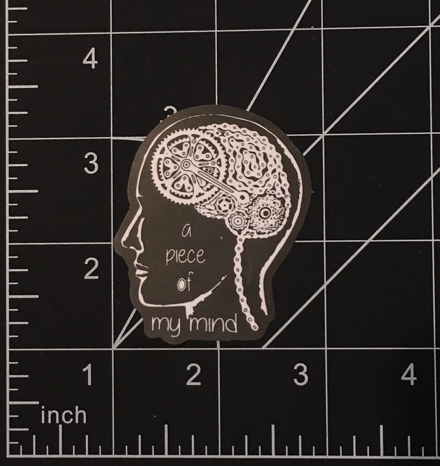 A Piece of My Mind – Vinyl Sticker Gear Head Brain Durable Waterproof