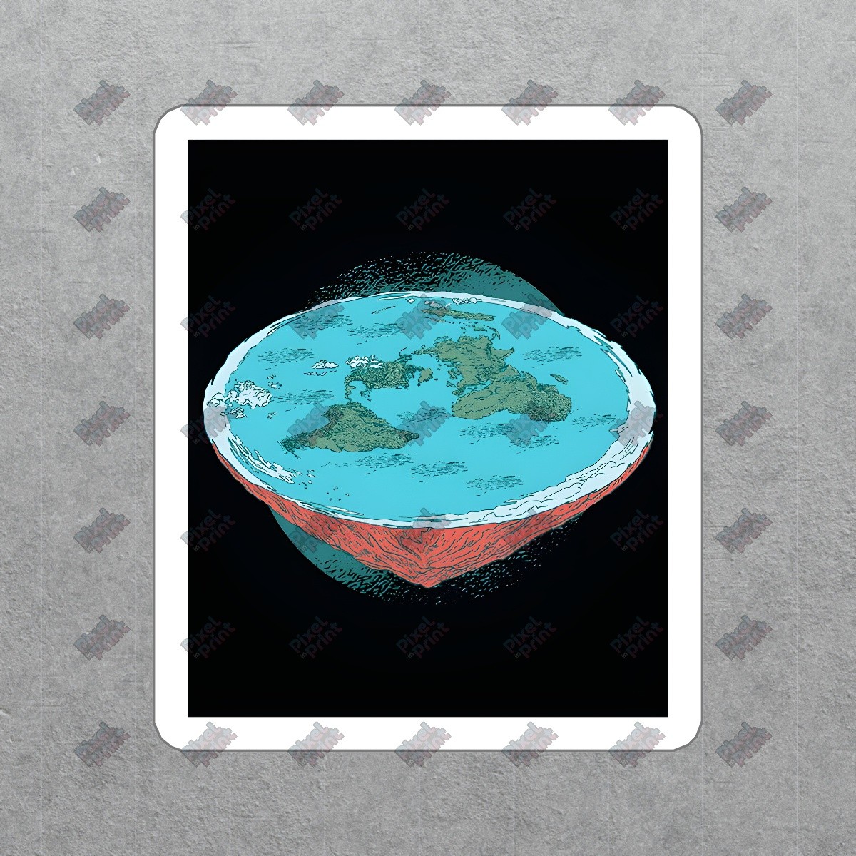 Unique Flat Earth Vinyl Sticker Decal Creative Home Decor Laptop #376097