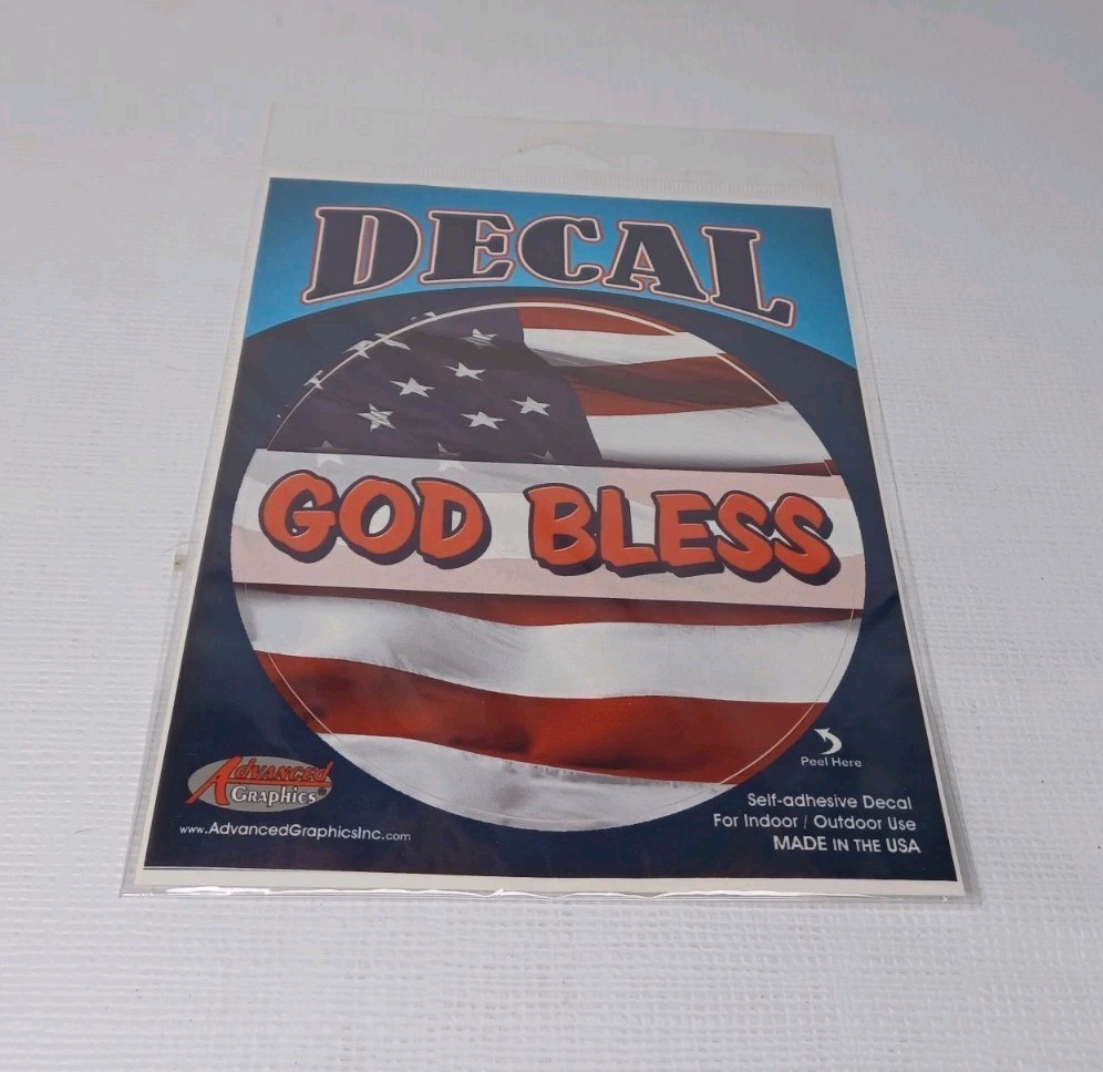 God Bless America American Flag Vinyl Decal Sticker Advanced Graphics