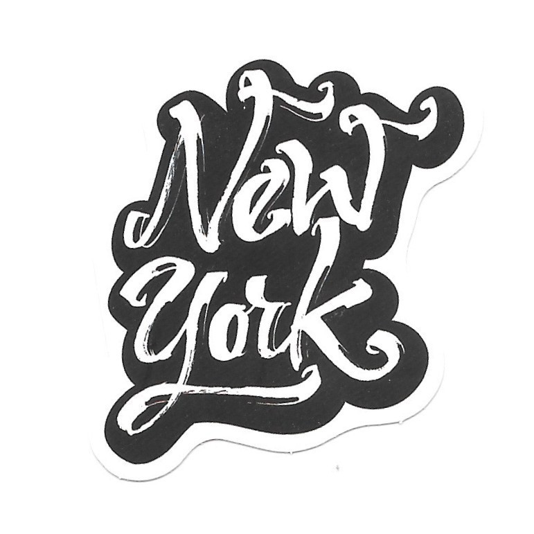New York Sticker Vinyl Decal Travel Scrapbook Journal Souvenir Typography Art