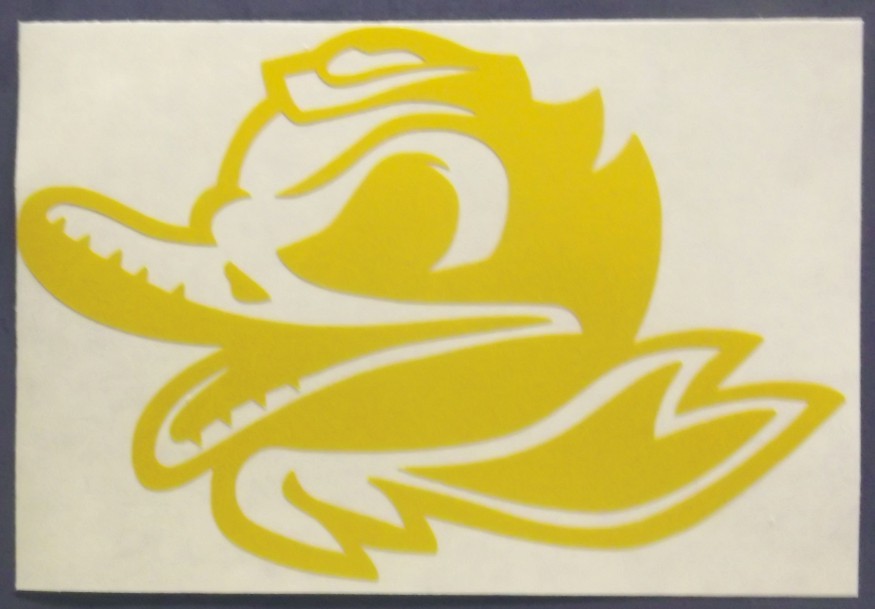 Oregon Ducks Combat Duck Decal Car Window.Sticker Vinyl 6 X 4 Inches