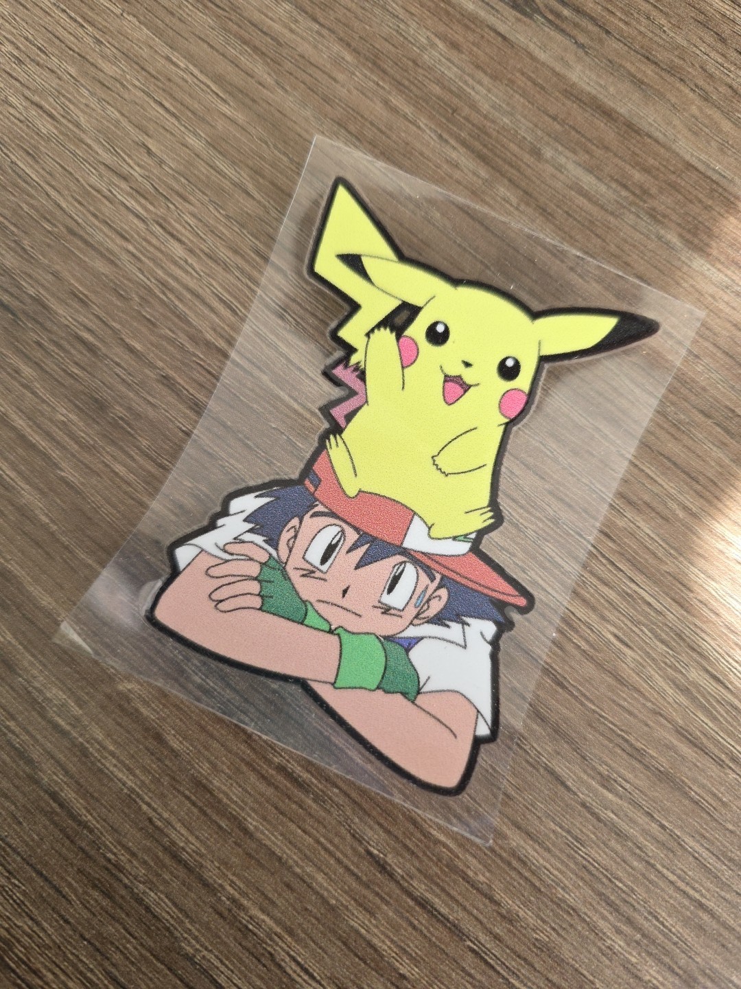 Pokemon Ash And Pikachu UV DTF Decal Sticker Waterproof Raised Made In USA