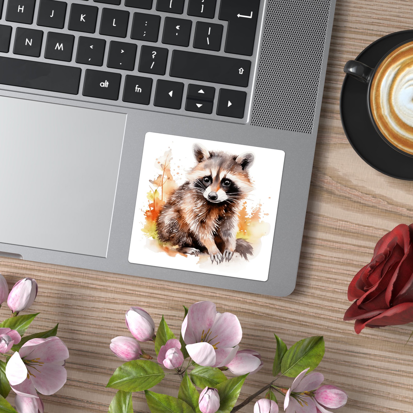 Baby Raccoon – Vinyl Decal Sticker – Car Window Laptop – ebn9731