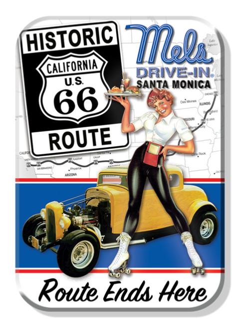 Mel’s Drive In Historic West US Rt 66 Sign Refrigerator Magnet Decor 2.5 x 3.5