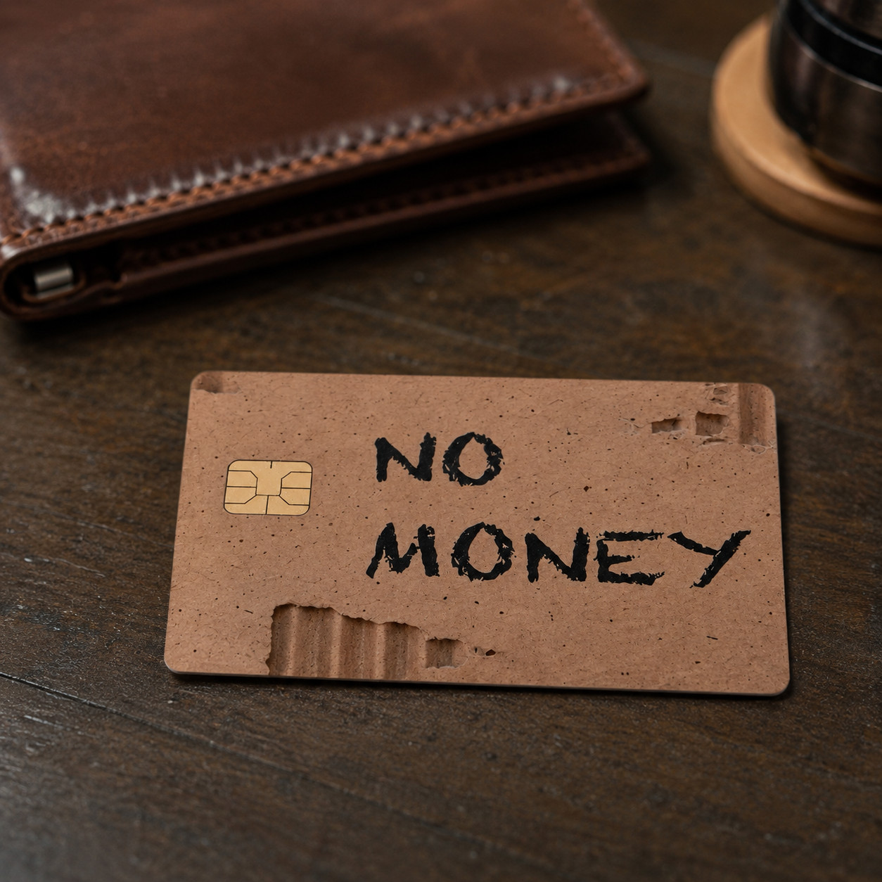 No Money Credit Debit Card Skin Cover Sticker Chip Funny Decal – 2 Pack