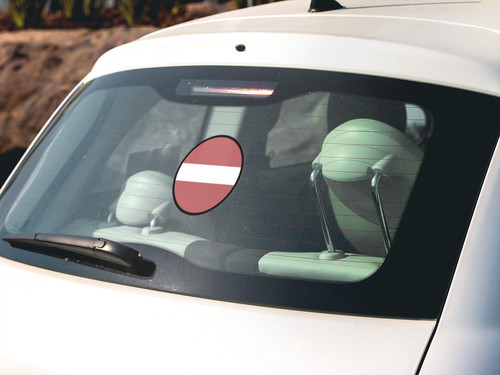 Latvia Flag Circle Sticker Decal