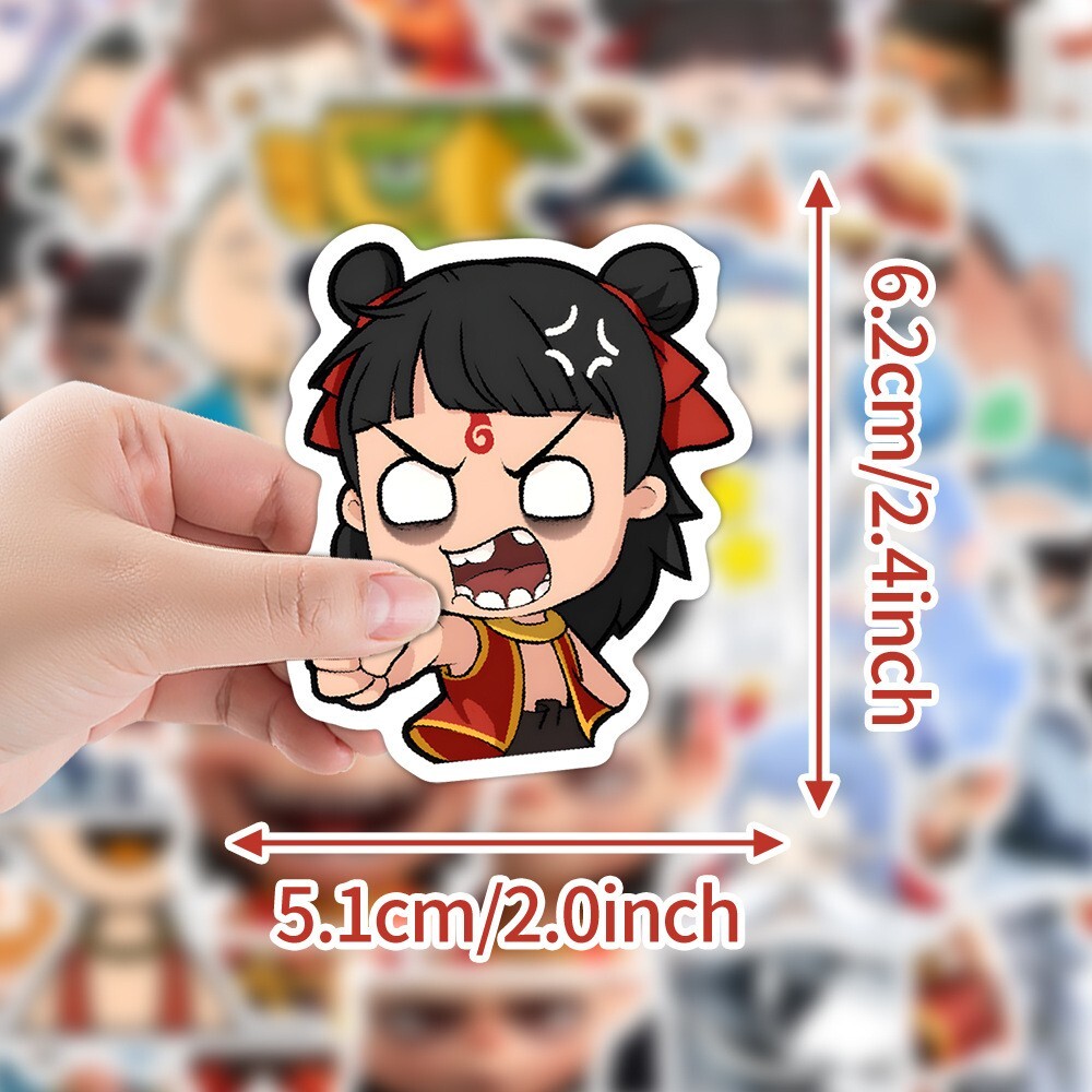 50pcs Waterproof Vinyl Stickers Ne Zha Animation Luggage Phone Laptop Car Window