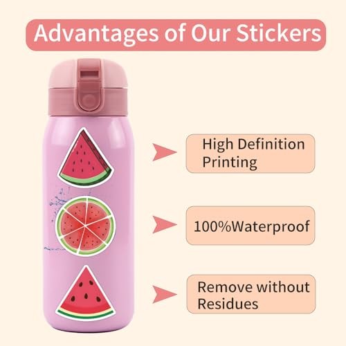 50PCs Vinyl Fruit Stickers – Watermelon Stickers – Pack of 50