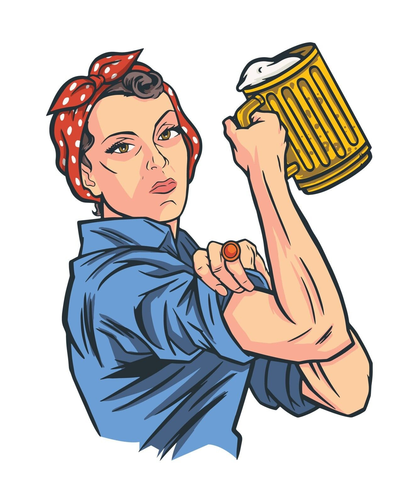 Girl Power Funny Beer Sticker Decal