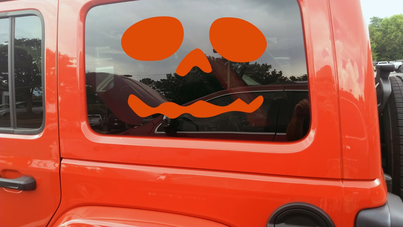 Pumpkin Face Vinyl Decal V11 | Halloween Creepy Smile Scary | Die Cut Sticker