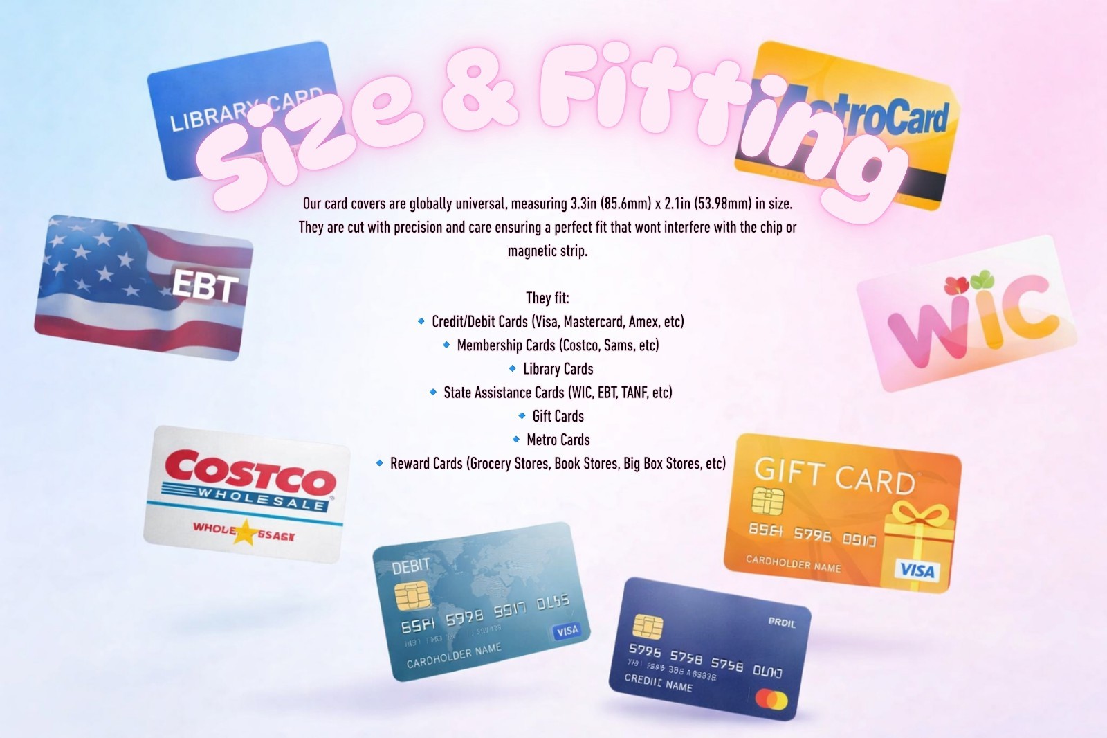 3‑Pack Comic Girl Inspire Card Skins –Vinyl Credit & Debit Card Covers | Durable