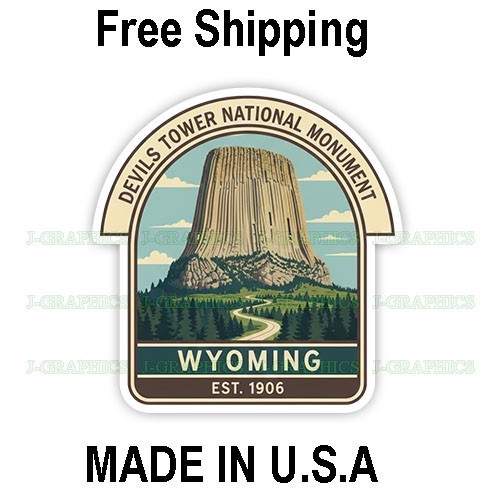 Devils Tower National Monument California Decal Sticker Souvenir Travel B