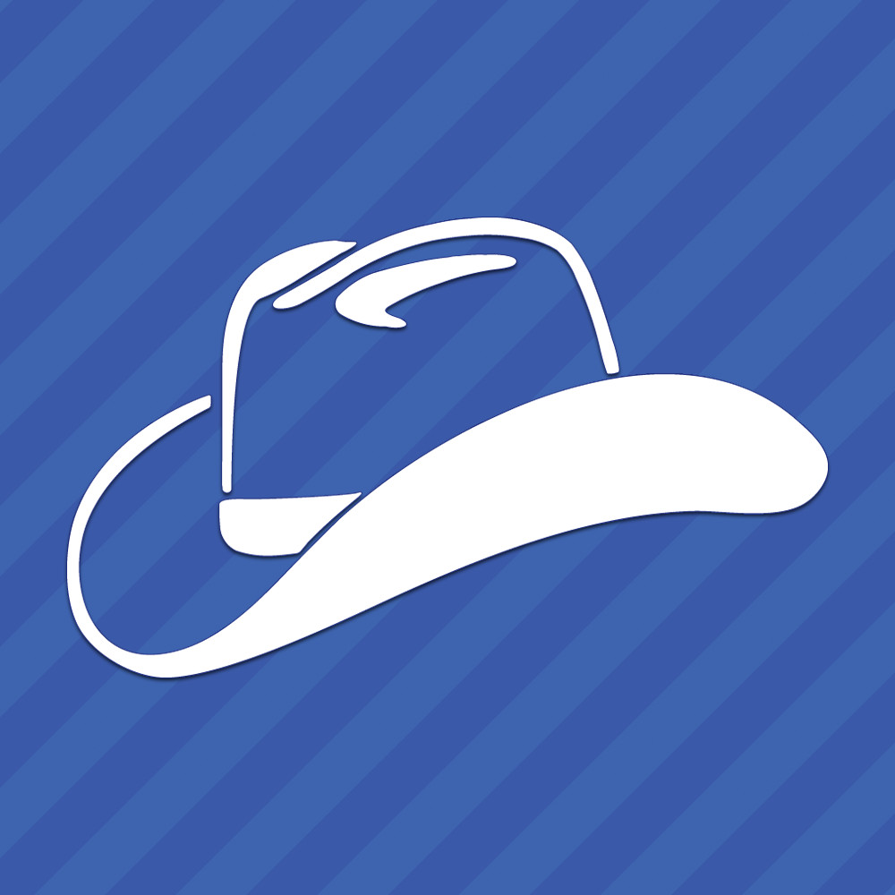 Cowboy Hat Cowgirl Vinyl Decal Sticker