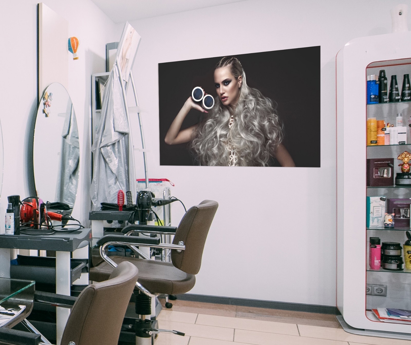 3D Trend Girl O148 Salon Barber Shop Wall Stickers Vinyl Wallpaper Murals Fay