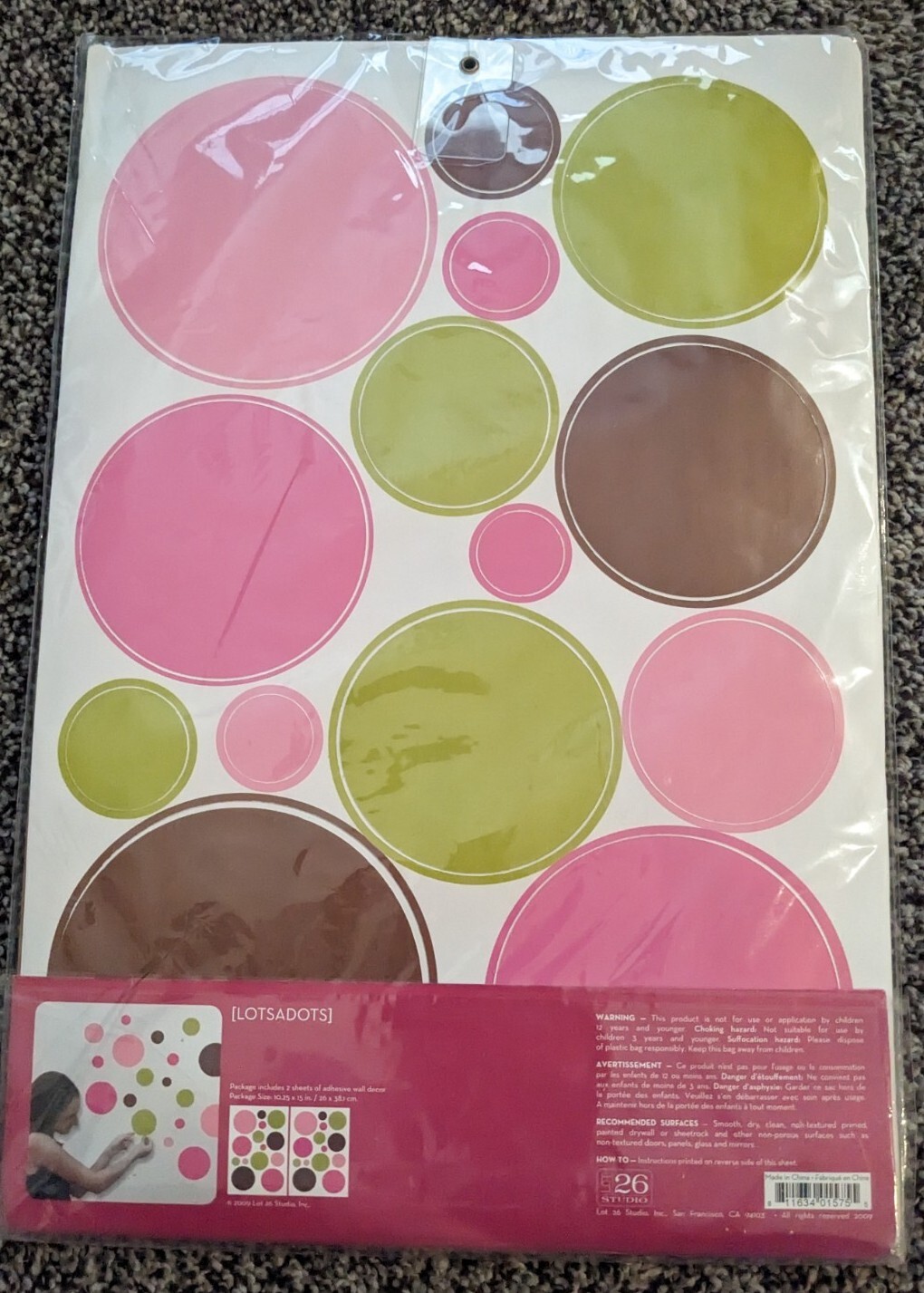 Lotsadots by Lot 26 Studio Peel And Stick Removeable Adhesive Graphic Wall Decor