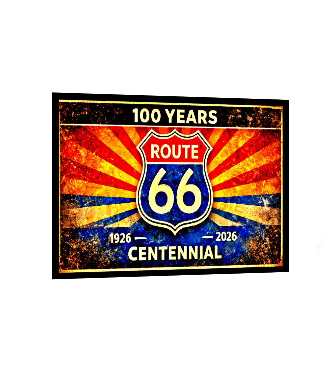 100TH Anniversary Round Route Stickerl America's Highway Historic Route 66