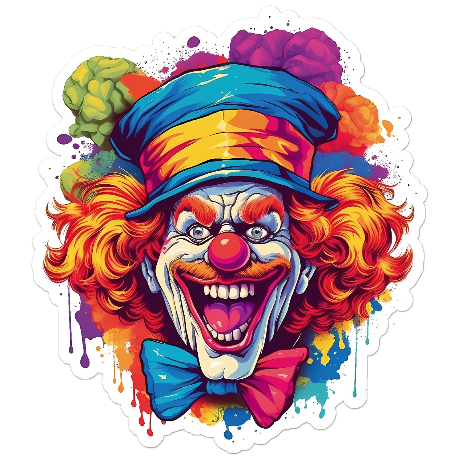 Scary Clown Halloween – Vinyl Decal Sticker – Car Window Laptop – ebn9449