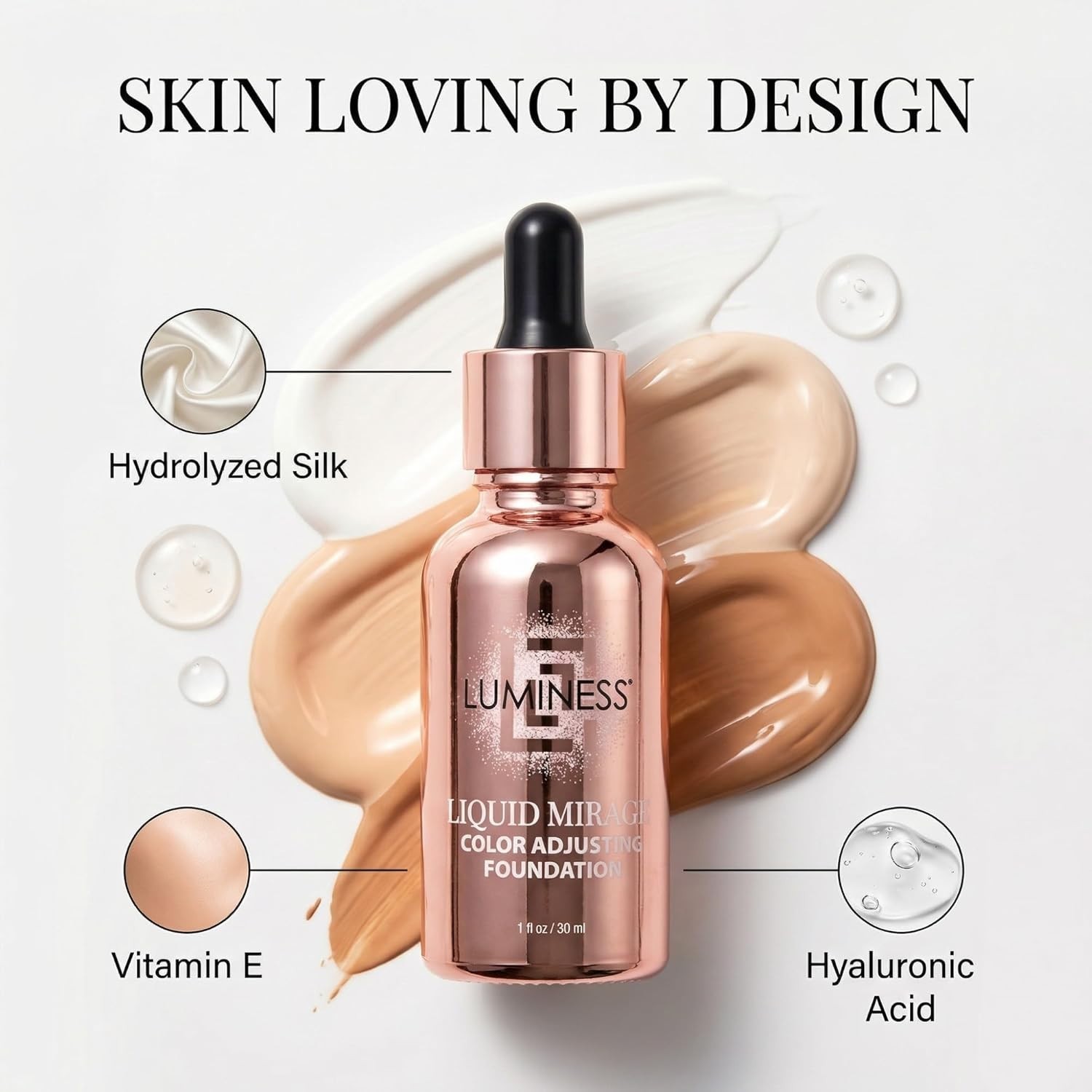 Liquid Mirage Color Adjusting Foundation Kit w SPF 50 LUMINESS w SPF Changing