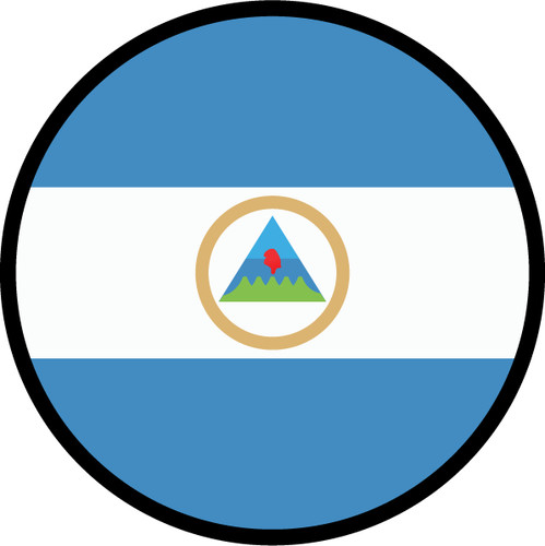 Nicaragua Flag Circle Sticker Decal