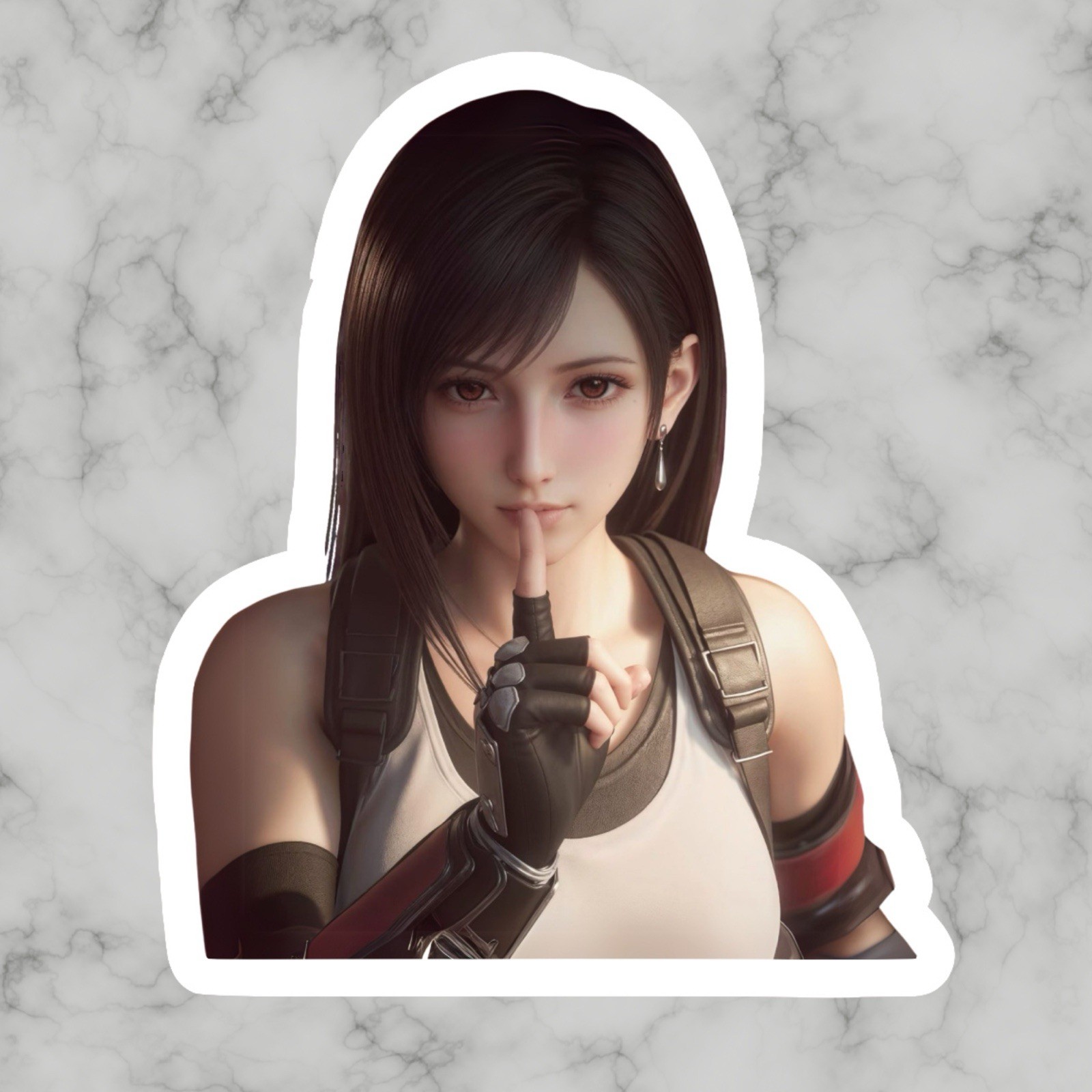 Tifa Hartlock, Final Fantasy 7, FF7, FFVII, Glossy Vinyl sticker, Decal