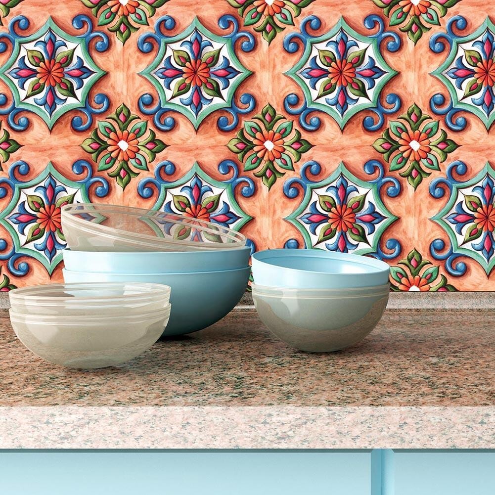 6 Pack 8×8 Peel and Stick Tile Decals for Kitchen Backsplash & Wall Decor