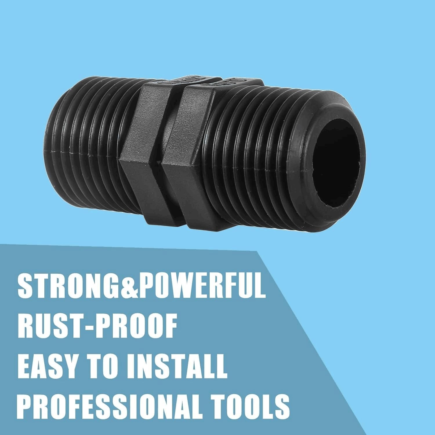 10 Pcs Head Pipe Riser 1/2 Inch MPT Double Male Pipes Thread Head Pipe Riser …