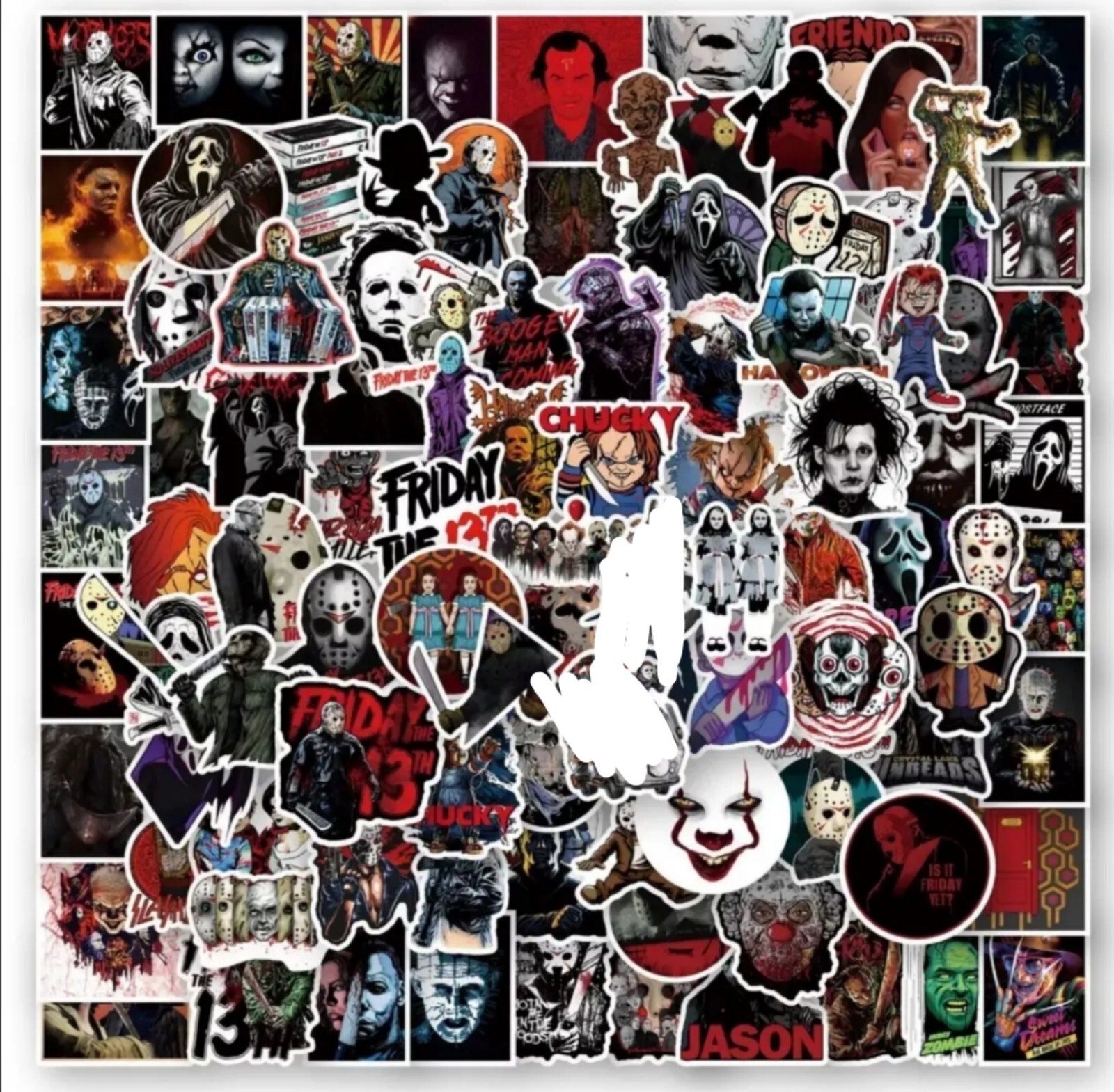10 PCS Halloween Scary Spooky Characters Stickers BRAND NEW
