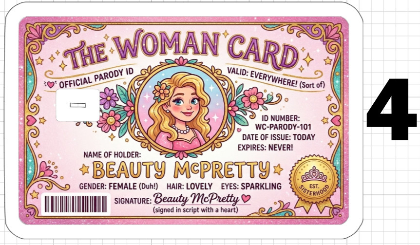 Funny ID Credit Debit ATM Gift Card Skin Sticker Learing Man Woman Alien Parody