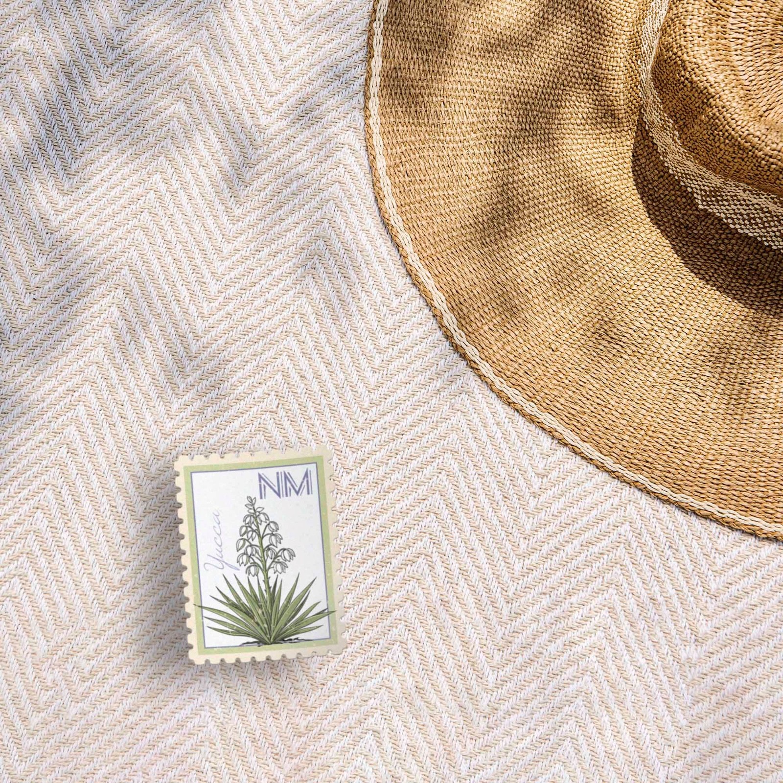New Mexico State Flower Yucca Sticker – NM Vintage Stamp Decal for Laptop