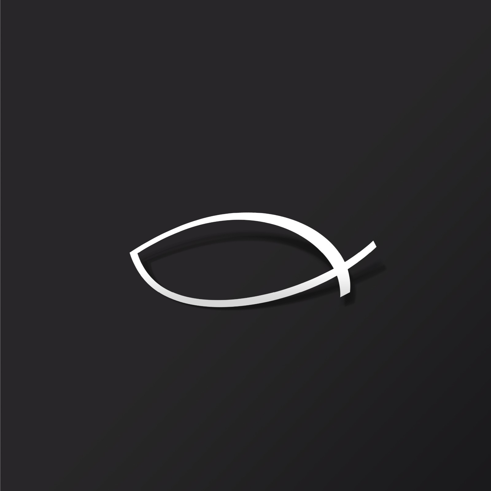 Christian Fish Car Decal – Jesus Ichthys Symbol Vinyl Sticker for Window