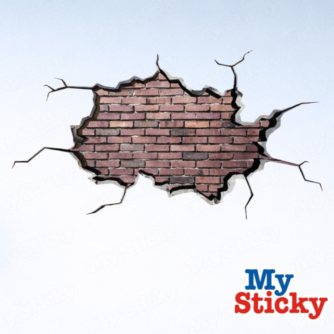 BRICK WALL Art Sticker Wall Decal Removable Room Decor MySticky Room Design