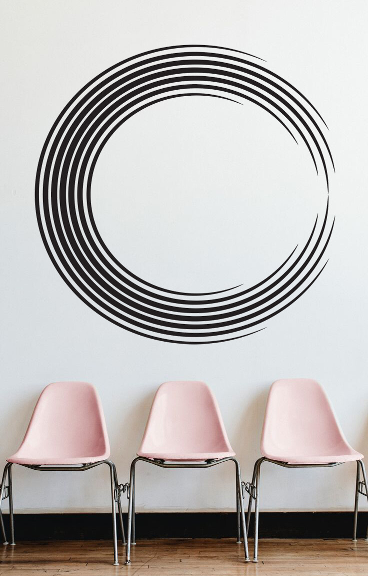 Abstract Circle Large Wall Decal Removable Sticker Living Room Décor Wall AA063