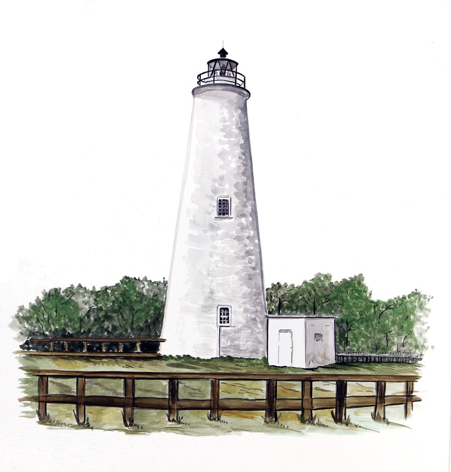 Decal Vinyl Sticker Ocracoke Lighthouse – Printed Vinyl Decal Made in USA