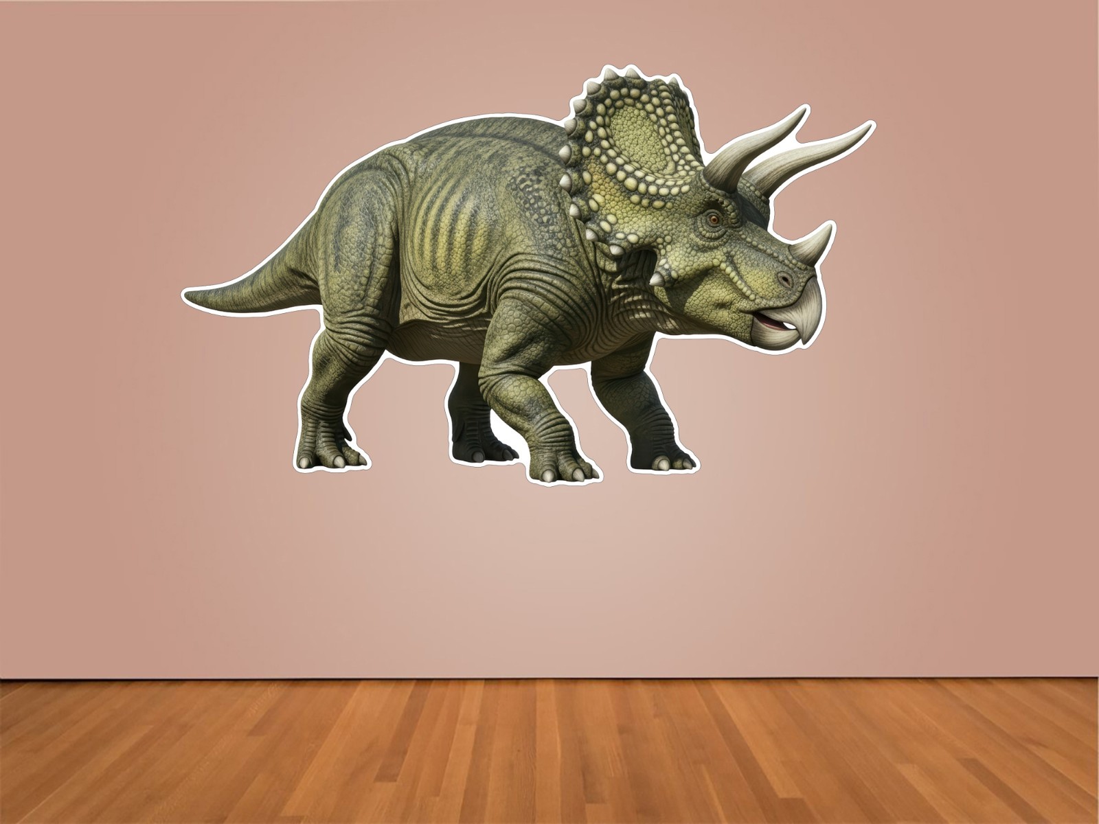 Triceratops Indoor Wall Vinyl Decal Sticker 5 – 84" Kids Room Decor Dinosaur