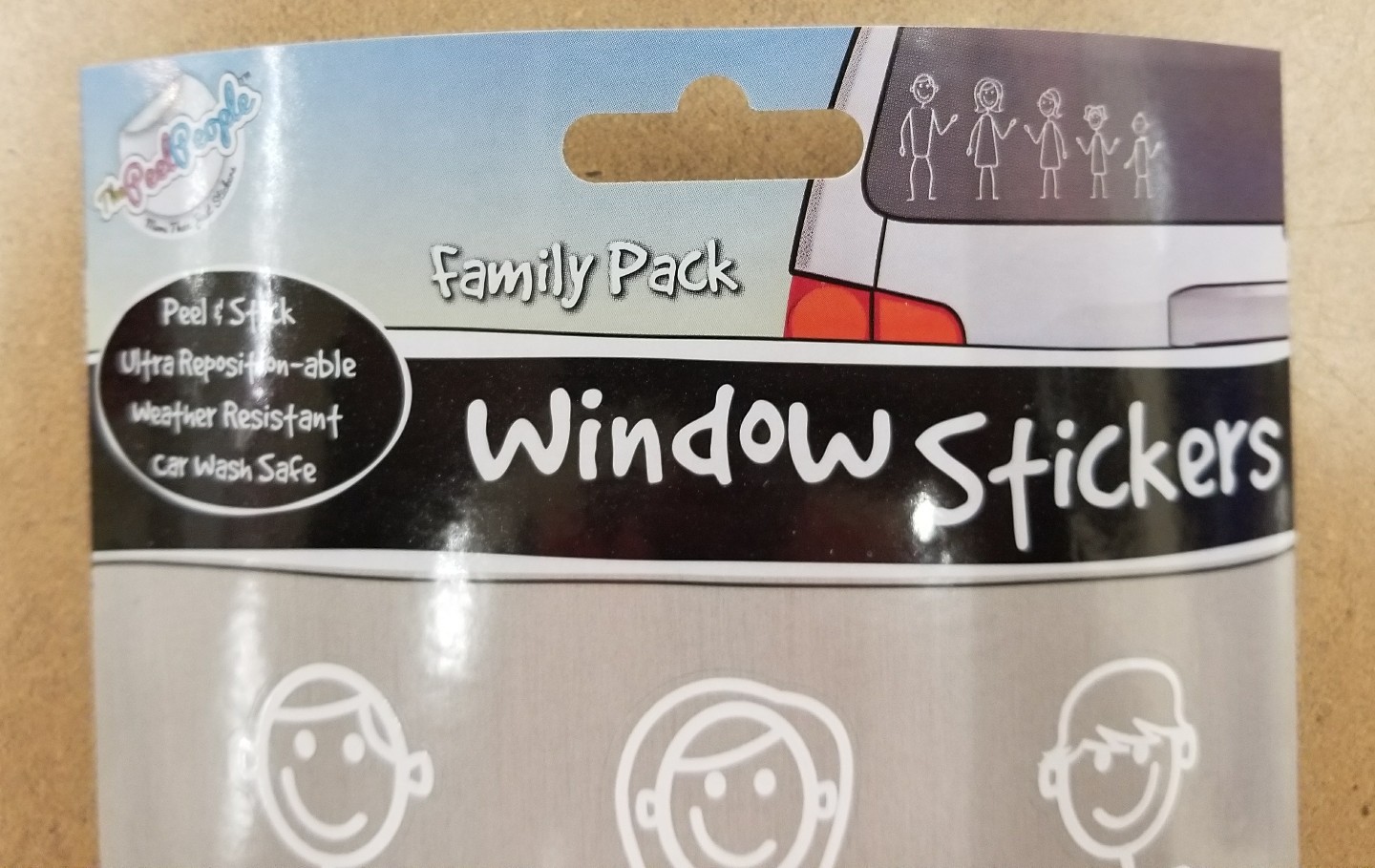 THE PEEL PEOPLE – AUTO WINDOW STICKER – FAMILY & ACCESSORY PACKS – 2 PACK