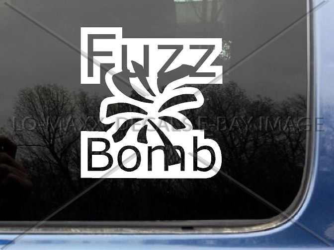 Fuzz Bomb Original Graphic Design Various Sizes & Colors Die Cut Vinyl Decal